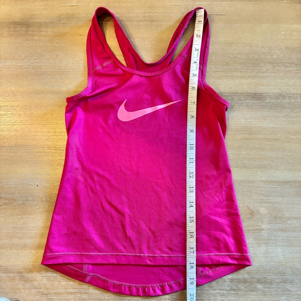 Nike Pro Cool Youth Girls' Racerback Training Tank Top, Fuchsia, XS - Picture 5 of 6